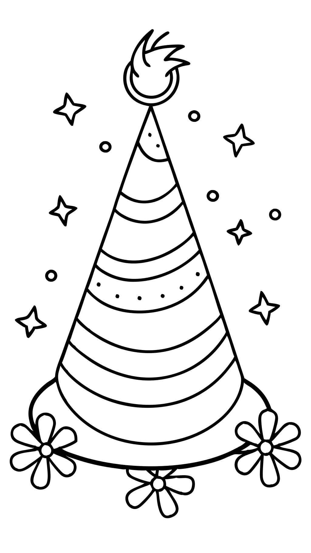 birthday hat coloring page